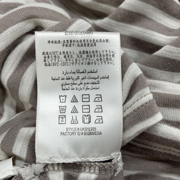 BCBGMaxAzria Striped Long Sleeve Draped Back Top Size Small - Picture 10 of 10